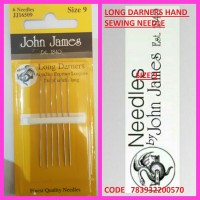 JOHN JAMES LONG DARNERS HAND SEWING NEEDLE SIZE 9  